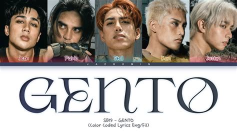 sb19 gento lyrics|SB19 .